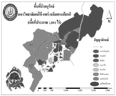 Land-use of Maejo University Phrae Campus.